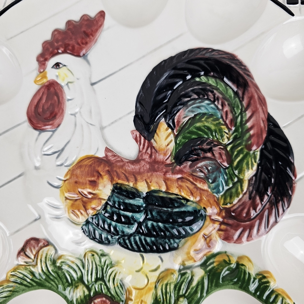 Vintage Rooster Egg Serving Plate CBK Ltd. LLC - Picture 7 of 13